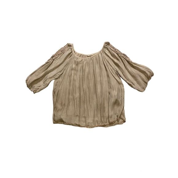 Meo Meli Silk Cold Shoulder Blouse | Size L - Picture 1 of 4